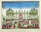 Decoration and Illumination of the Bastille for the Festival of the Federation, 14th July 1790 (coloured engraving)
