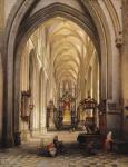 Interior of a Church, 1840 (oil on panel)