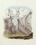 Mont Blanc from Brevin (coloured engraving)