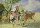 Italian Cart (oil on paper laid down on paperboard)