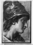 Alexander the Great, study for the painting 'The Tent of Darius' by Charles Le Brun in Versailles (pastel on beige paper)