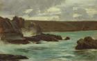 Rocks in Brittany, 1866 (oil on canvas)