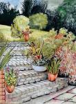 Steps up to the Garden,2014 (watercolour)