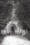 the Roman Door l'abbey de blassimon, 2010, (ink on paper)