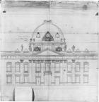 Design for the Ecole Militaire in Paris, 1769 (pencil on paper)