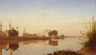 View of the Nile in Lower Egypt, c.1840 (oil on panel)