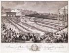 Festival of the Federation, 14 July 1790, at the Champ de Mars, late 18th century, engraved by Isidore Stanislas Helman (1743-1809) (engraving)