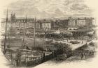 The Port of Barcelona, Spain, from 'Spanish Pictures' by Reverend Samuel Manning, published in 1870 (engraving)