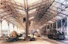 Great Western Railway: Freight shed at Bristol (colour litho)