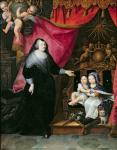 Madame de Lansac (1582-1657) and the Children of France, Louis XIV (1638-1715) and his brother Philippe of Orleans (1640-1701) after 1640 (oil on canvas)