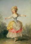 Dancer in Louis XVI costume (oil on panel)