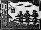 Three Fiddlers, from 'A Book of Roxburghe Ballads' (woodcut) (b/w photo)