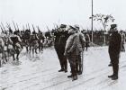 Raymond Poincare (1860-1934) and General Joffre (1852-1931) at the Front (b/w photo)