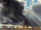 Elephant in storm, 2014 (oil on canvas)