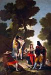A Maja and Gallants, 1777 (oil on canvas)