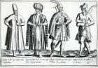 Variations of dress in the Eastern Mediterranean area (engraving) (b/w photo)