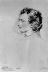 Portrait of Benjamin Robert Haydon (engraving) (b/w photo)