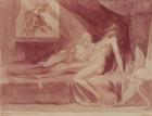 The Nightmare Leaving Two Sleeping Women, 1810 (graphite & w/c on paper)