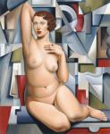 Seated Cubist Nude (oil on canvas)