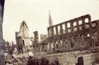 Ruins near the Powder Magazine, Ypres, June 1915 (b/w photo)