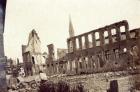 Ruins near the Powder Magazine, Ypres, June 1915 (b/w photo)