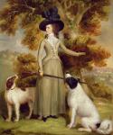 The Countess of Effingham with Gun and Shooting Dogs, 1787 (oil on canvas)