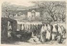 Marabout and Procession: Tlemcen, engraved by Henri Theophile Hildibrand (1824-97) (engraving)