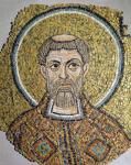 St. Ursicinus: Fragment of a mosaic from the Basilica Ursiana, the former cathedral of Ravenna (mosiac)