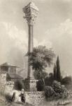 Column of Marcian, Istanbul, Turkey, engraved by H. Adlard (engraving)