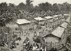 View of Utiri village, Tanzania, 1890 (wood engraving)