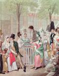 The Terrace of the Cafe de la Rotonde in 1814 (w/c on paper)