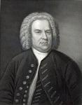 Portrait of Johann Sebastian Bach, German composer (engraving)