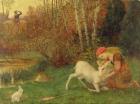 The White Hind, c.1870 (gouache)