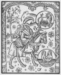May, from the 'Almanach des Bergers', 1491 (xylograph) (b/w photo)