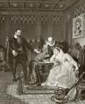 John Knox admonishing Mary Queen of Scots about her planned marriage to Don Carlos, son of Philip II of Spain, 24 June 1563, from 'The National and Domestic History of England' by William Hickman Smith Aubrey (1858-1916) published London, c.1890 (litho)