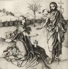 Our Saviour appearing to Mary Magdalene in the Garden, from 'A Catalogue of a Collection of Engravings, Etchings and Woodcuts', by Richard Fisher, published 1879 (litho)
