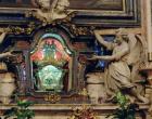Relic of the skull of St. Aloysius Gonzaga situated in the high altar (mixed media)