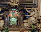 Relic of the skull of St. Aloysius Gonzaga situated in the high altar (mixed media)