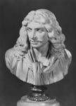 Bust of Jean-Baptiste Poquelin, known as Moliere, 1781 (terracotta) (b/w photo)