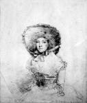 Mary 'Perdita' Robinson (chalk on paper)