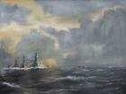 Japanese fleet in Pacific 1942, 2013, (oil on canvas)