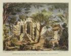 Entrance to the Cave, Richmond Gardens, plate 18 from 'Kew Gardens: A Series of Twenty-Four Drawings on Stone', engraved by Charles Hullmandel (1789-1850) published 1820 (hand-coloured litho)