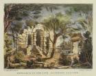 Entrance to the Cave, Richmond Gardens, plate 18 from 'Kew Gardens: A Series of Twenty-Four Drawings on Stone', engraved by Charles Hullmandel (1789-1850) published 1820 (hand-coloured litho)