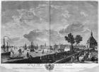 View of the Town and Port of Bordeaux seen from Chateau Trompette, series of 'Les Ports de France', engraved by Charles Nicolas Cochin the Younger (1715-90) and Jacques Philippe Le Bas (1707-83) 1764 (etching & burin)