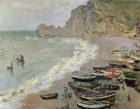 Etretat, beach and the Porte d'Amont, 1883 (oil on canvas)