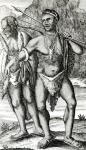 The Apparel of the Hottentot Men (litho) (b/w photo)