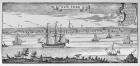 New York in 1732, illustration from Volume V of 'Narrative and Critical History of America', 1887 (engraving)