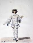 Pierrot (coloured engraving)