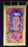 Respects to Frida Kahlo (1910-54) 2005 (dyes on silk)