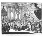 Revocation of the Edict of Nantes, on 22nd October 1685 (engraving) (b/w photo)